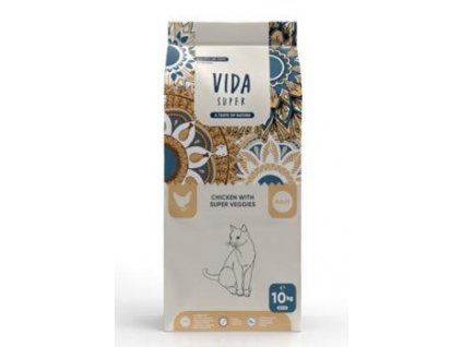 Kraftia VIDA SUPER CAT Adult Ster.Chicken&Veggies 10kg