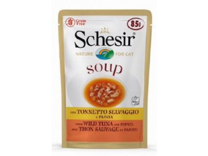 Schesir Cat kapsa Adult Soup tuňák papája 85g