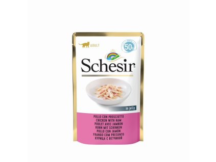 Schesir Cat kapsa Adult kuře šunka 50g