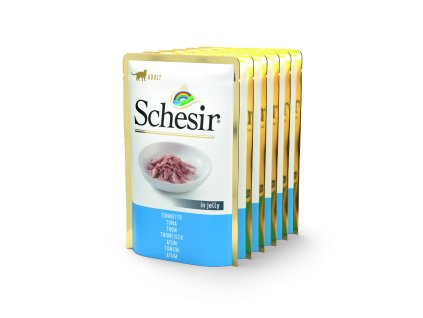 Schesir Cat kapsa Adult Monoprot. tuňák 6x85g