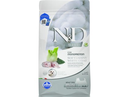 N&D WHITE DOG Adult Mini Sea Bass&Spirulina&Fenn 2kg