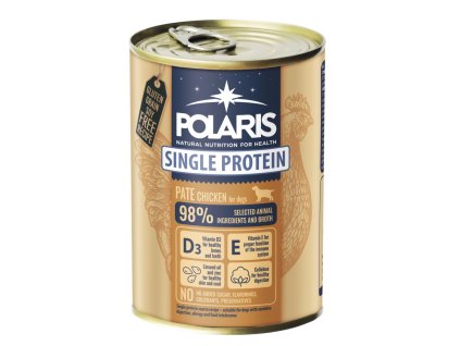 Polaris Single Protein paté Pes Kuřecí, konzerva 400 g PRODEJ PO BALENÍ (6 ks)