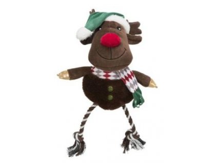 Vánoční hračka Xmas REINDEER plyš bavlna 49cm