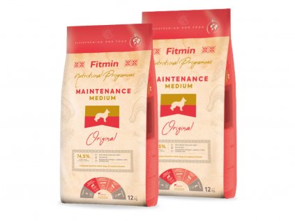 Fitmin Dog Medium Maintenance 2 x 12 kg granule pro dospělé psy středních plemen