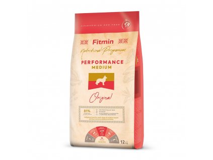 Fitmin Dog Medium Performance 12 kg granule pro dospělé psy středních plemen v zátěži