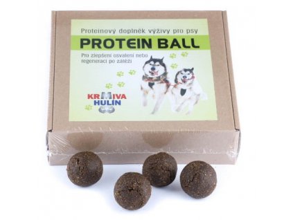 Protein Ball Proteinový doplněk výživy pro osvalení vysoký výkon a regeneraci psů krabička 500 g