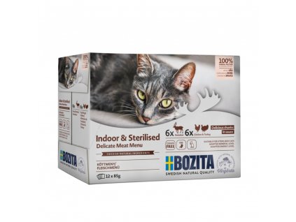 Bozita Cat Indoor & Sterilised, kapsa 85 g (12 pack)