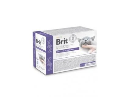 Brit VD Cat Pouch fillets in Gravy Gastrointest 12x85g