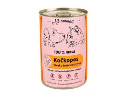 All Animals kočkopes Telecí jatýrka 400g