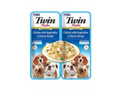 Churu Dog Twin Packs Chick&Veg. & Cheese in Broth 80g