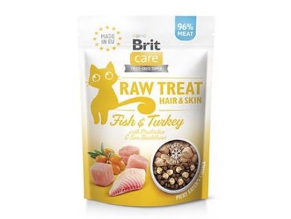 Brit Raw Treat Cat Hair&Skin, Fish&Turkey 40g