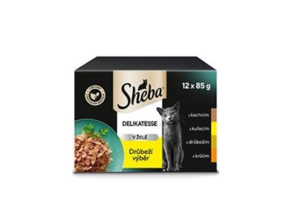 Sheba kapsa Drůbeží výběr v želé 12x85g