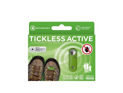 TICKLESS® ACTIVE Dobíjecí ultrazvukový odpuzovač klíšťat a blech pro lidi Green