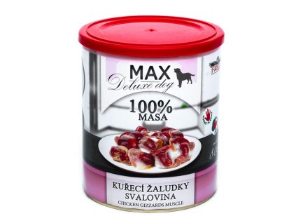 MAX Deluxe Dog kuřecí žaludky - svalovina, konzerva 800 g