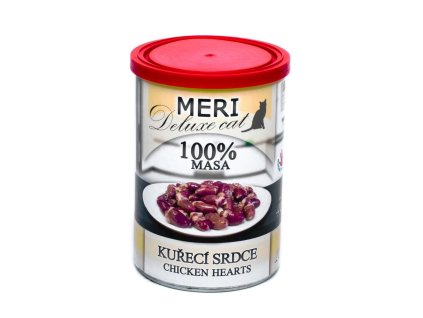 MERI Deluxe Cat kuřecí srdce, konzerva 400 g