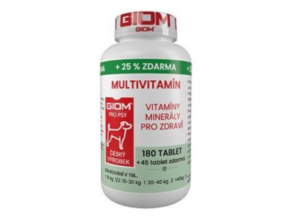 Giom S pes Multivitamín 180 tbl+25% zdarma