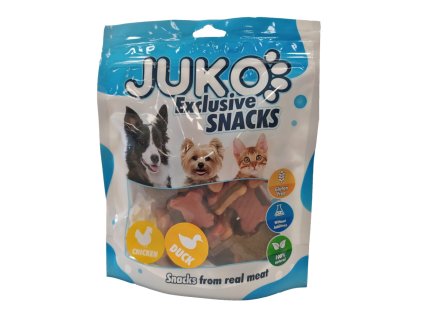 Chicken, duck & spinach in Bone Shape JUKO Snacks 250 g