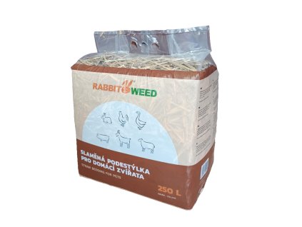 Podestýlka slaměná pro koně a zvířata RabbitWeed 250l