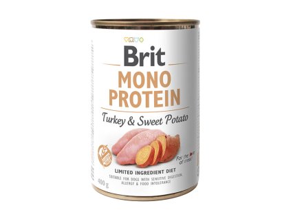 Brit Dog konz Mono Protein Turkey & Sweet Potato 400g