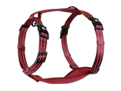 Alcott Reflexní postroj pro psy červený velikost M