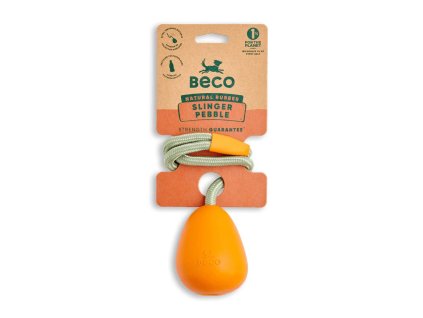 Beco Slinger Pebble Hračka pro psy oranžová 49cm