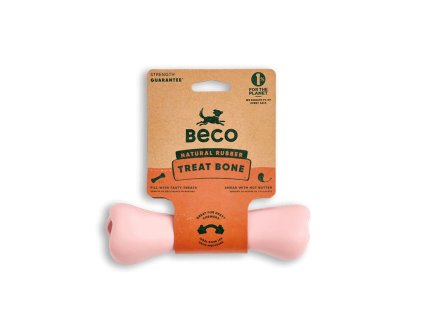 Beco Treat Bone Hračka pro psy růžová 17,5cm