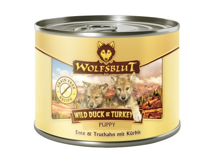Wolfsblut Dog Puppy Wild Duck&Turkey konz. 200g