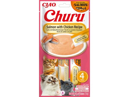 Churu Cat Salmon with Chicken Recipe 4x14g