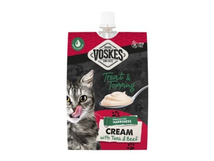 Voskes Cream Snacks Cat s tuňákem a hovězím 90 g