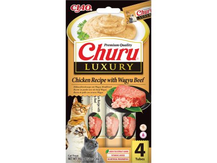 Churu Cat Luxury Chicken Recipe with Wagyu Beef 4x14g