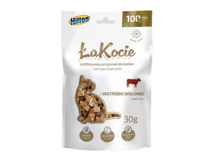 Pochoutka mrazem sušené Hovězí játra pro kočky 30g