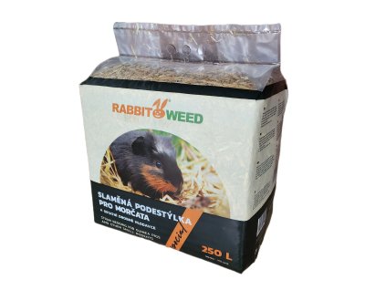 Podestýlka slaměná pro morčata SPECIÁL RabbitWeed 250l