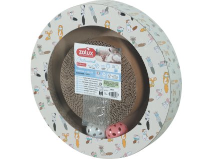 Škrabadlo CHATOUILLE Lepenkové kulaté s míčky Zolux