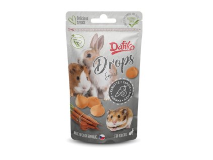Dafiko drops pro hlodavce mrkev 75g