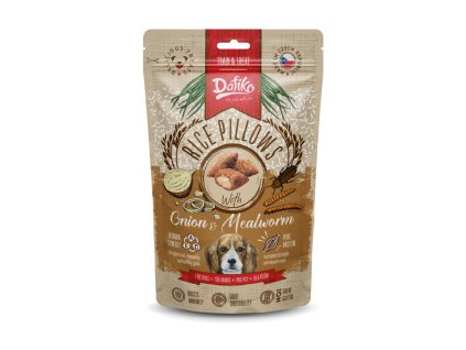 Dafiko plněné polštářky pro psy moučný červ cibule 80g
