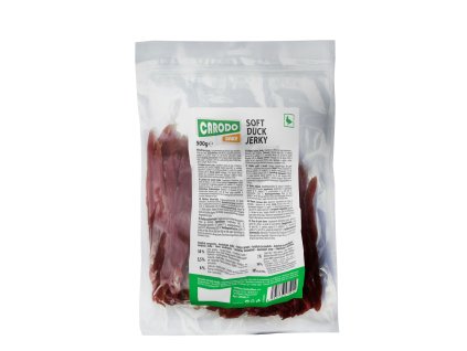CARODO Dog poch. Měkký kachní jerky 500g