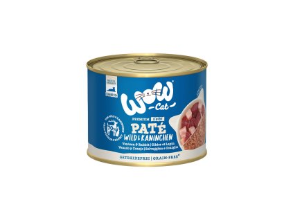WOW Cat konzerva Senior Paté zvěřina s králíkem 200g