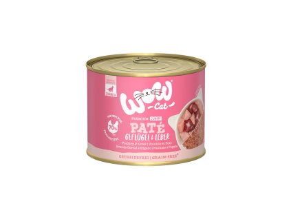 WOW Cat konzerva Kitten Paté drůbež s játry 200g