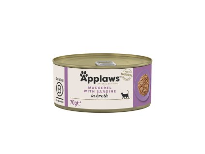 Applaws Cat konzerva Adult Broth makrela se sard 70g