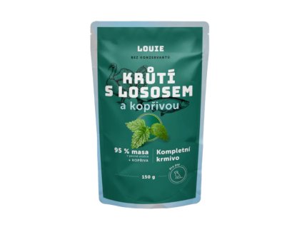 Louie Dog kapsa Krůtí s lososem a kopřivou 150g
