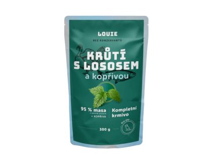 Louie Dog kapsa Krůtí s lososem a kopřivou 300g