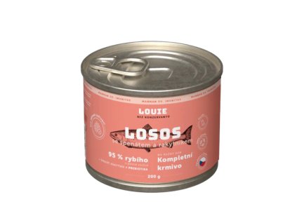 Louie Dog konzerva Losos s rakytníkem špenátem prebiotiky 200g