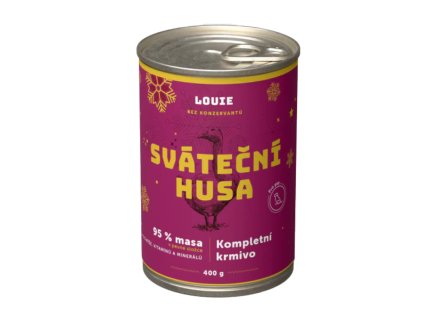 Louie Dog konzerva Sváteční husa 400g