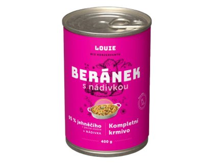 Louie Dog konz. Beránek s nádivkou 400g