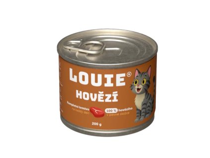 Louie Cat konzerva Hovězí s prebiotiky 200g