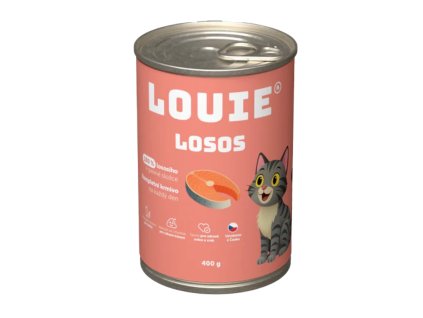 Louie Cat konzerva Losos s prebiotiky 400g