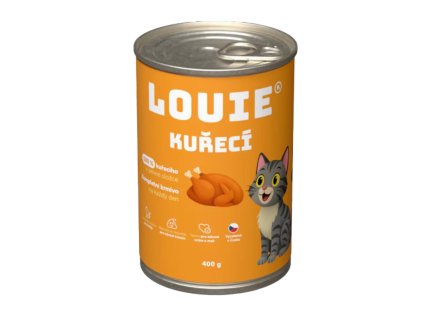 Louie Cat konzerva Kuřecí s prebiotiky 400g