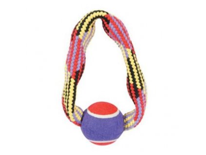 24473 zolux hracka pes tennis ball rope kruh 23 cm