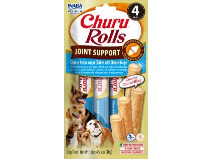 Churu Dog Rolls Joint Supp.Chick.wraps Chick&Ches4x12g