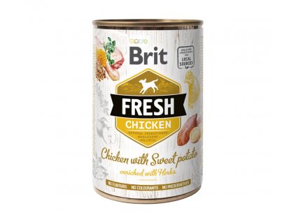 Brit Fresh Dog konz Chicken with Sweet Potato 400g